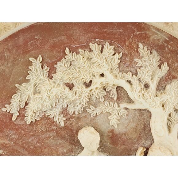 A Thing Of Beauty 3D Plate Wall Decor Gayle Bright Appleby 10" Incolay Stone Vtg - Picture 7 of 16